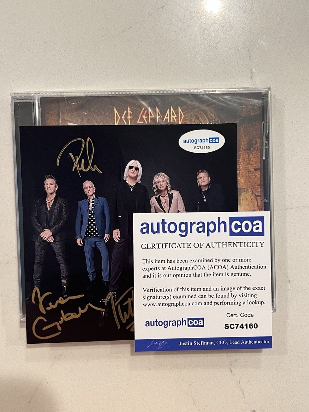 Def Leppard SIGNED Drastic Symphonies CD Autographed ACOA Authenticated #12